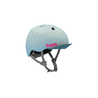 Bern Nina DVRT Youth Bike Helmet in Matte Seaglass Polka Dot, primary view