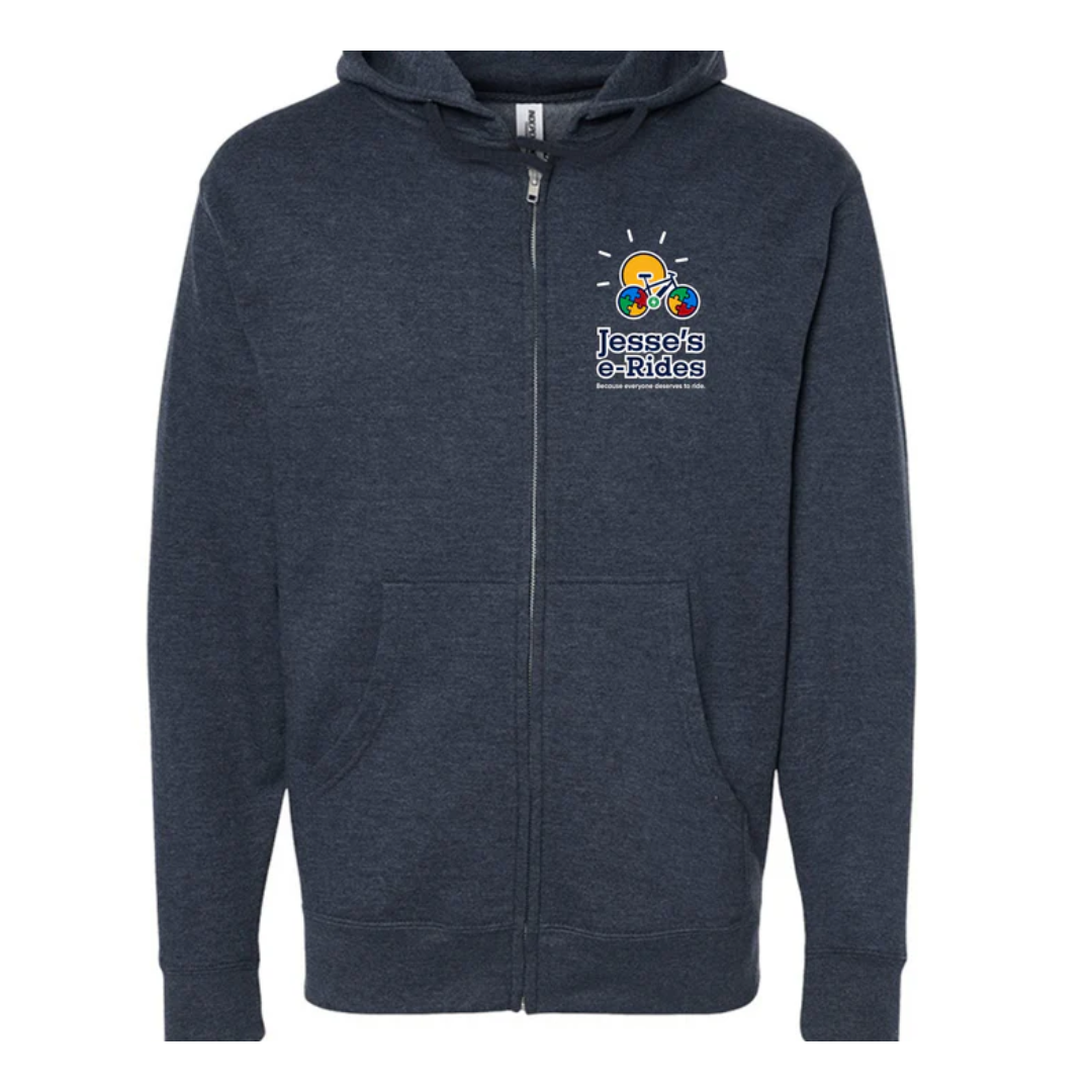 Jesse's e-Rides Midweight Full-Zip Hoodie Classic Logo