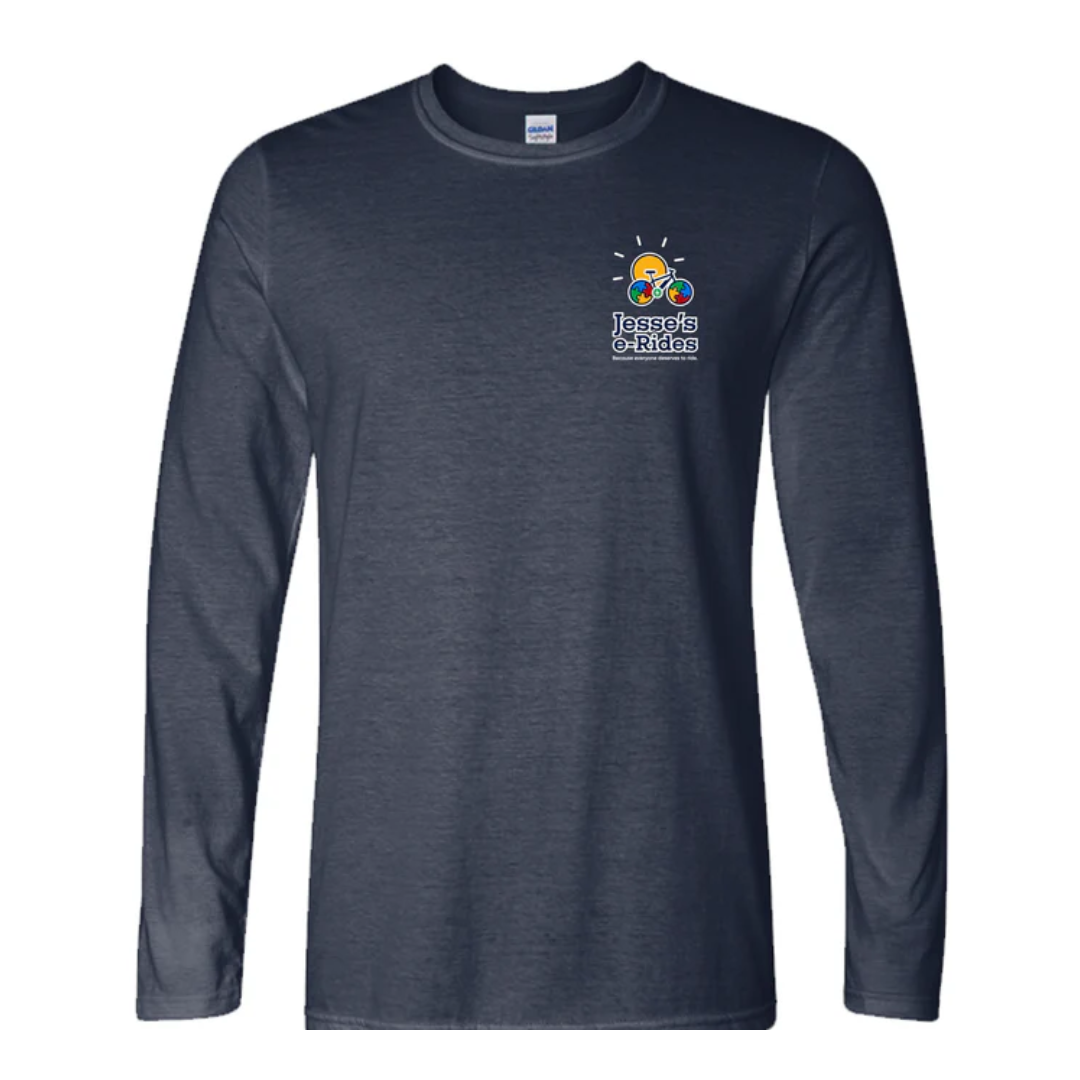 Jesse's e-Rides Mens Crew Neck Long-Sleeved T-Shirt Classic Logo