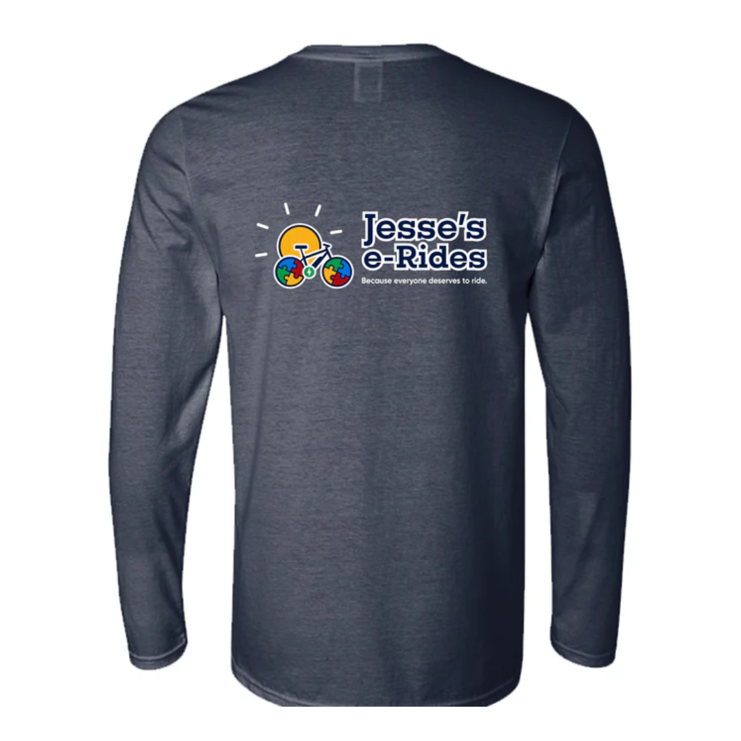 Jesse's e-Rides Mens Crew Neck Long-Sleeved T-Shirt Classic Logo