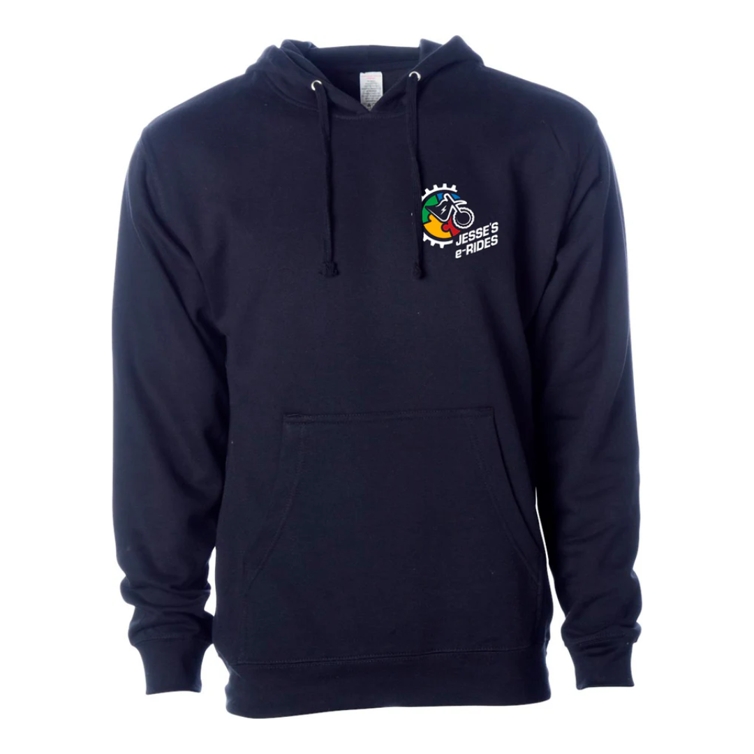 Jesse's e-Rides Midweight Pullover Hoodie with E-Moto Logo