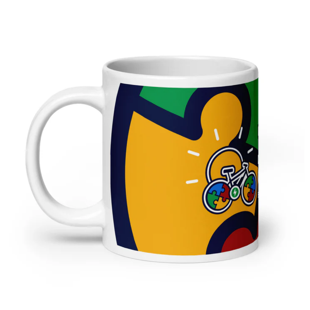 Jesse’s e-Rides Mug – Sip in Style & Support Inclusion!