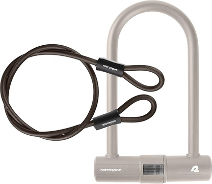 Retrospec Lookout U-Lock Bike Lock with 4Ft Security Cable