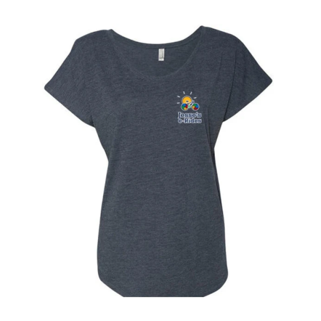 Women’s Dolman T-Shirt – Soft, Stylish & Branded with Heart 💙