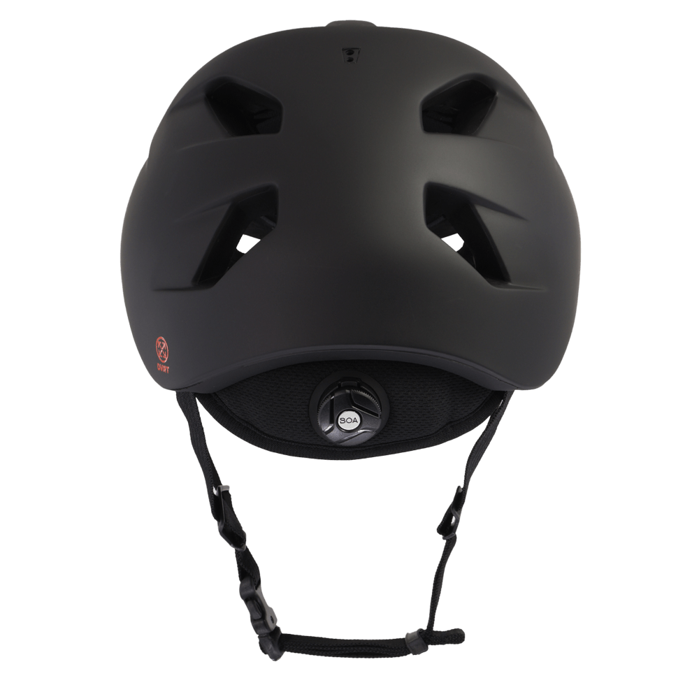 Bern Allston DVRT Bike Helmet in Matte Black, rear view