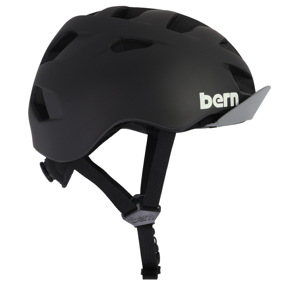 Bern Allston DVRT Bike Helmet in Matte Black, side view