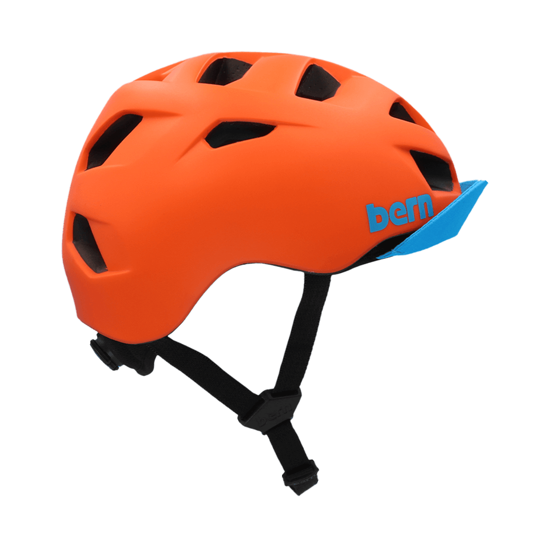 Bern Allston DVRT Bike Helmet in Matte Flame, side view