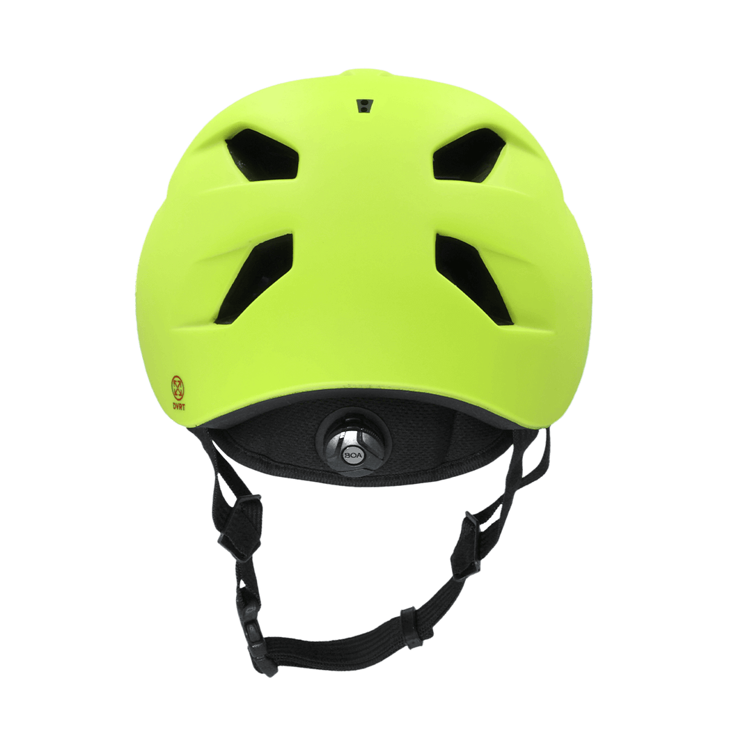 Bern Allston DVRT Bike Helmet in Matte Hi Viz, rear view