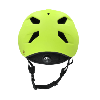 Bern Allston DVRT Bike Helmet in Matte Hi Viz, rear view