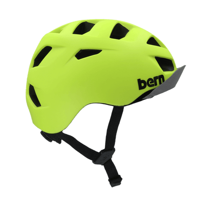 Bern Allston DVRT Bike Helmet in Matte Hi Viz, side view