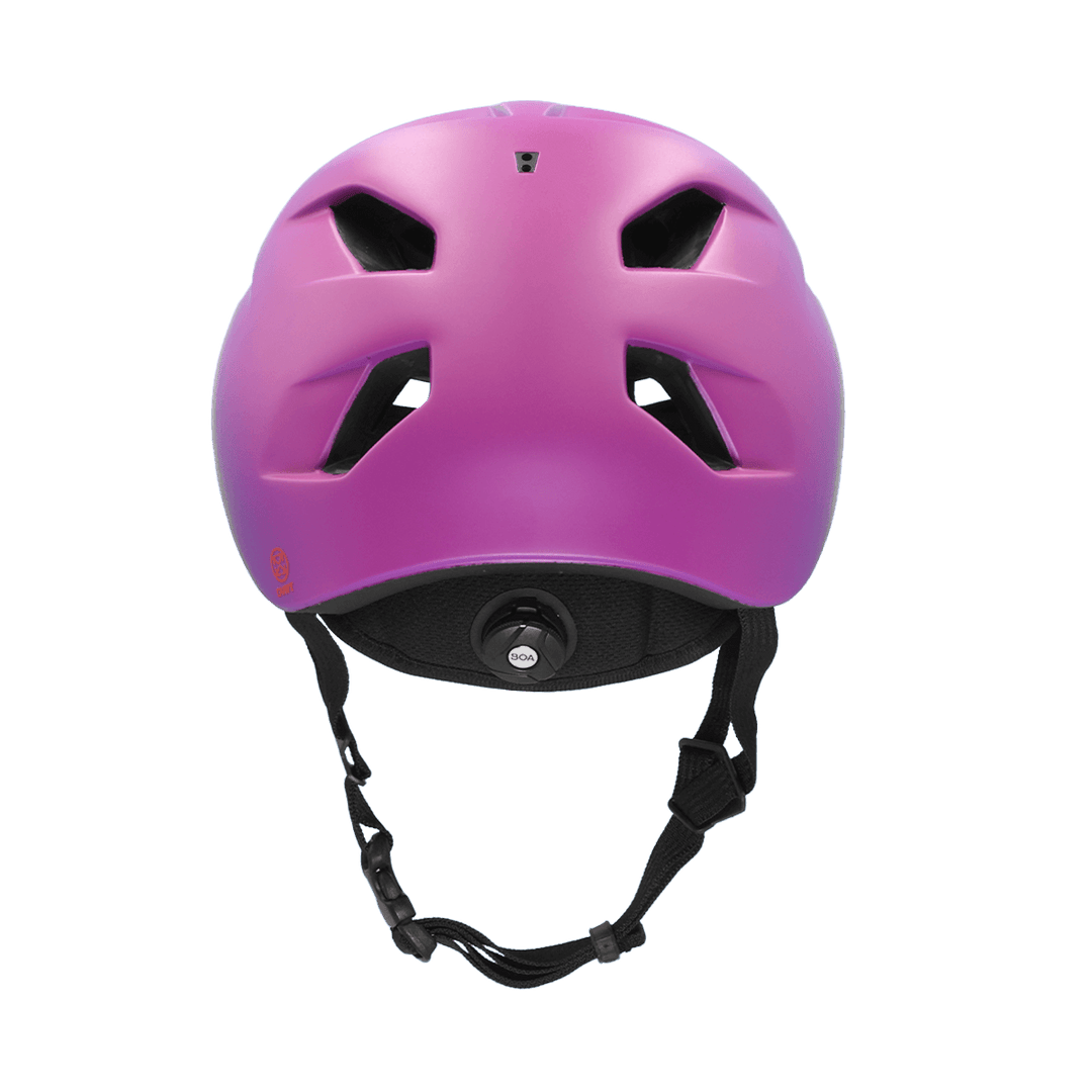 Bern Allston DVRT Bike Helmet in Matte Purple, rear view