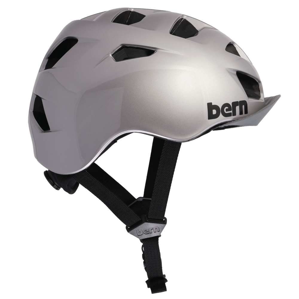 Bern Allston DVRT Bike Helmet in Metalic Gray, side view