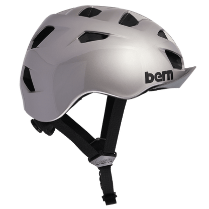 Bern Allston DVRT Bike Helmet in Metalic Gray, side view
