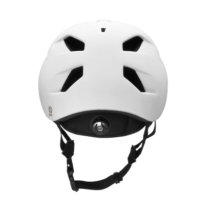 Bern Allston DVRT Bike Helmet in Satin White, rear view