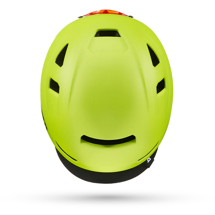 Bern Hudson MIPS bike helmet in Hi-Viz, top view