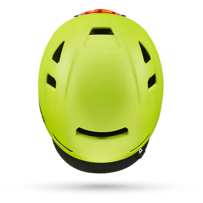 Bern Hudson MIPS bike helmet in Hi-Viz, top view