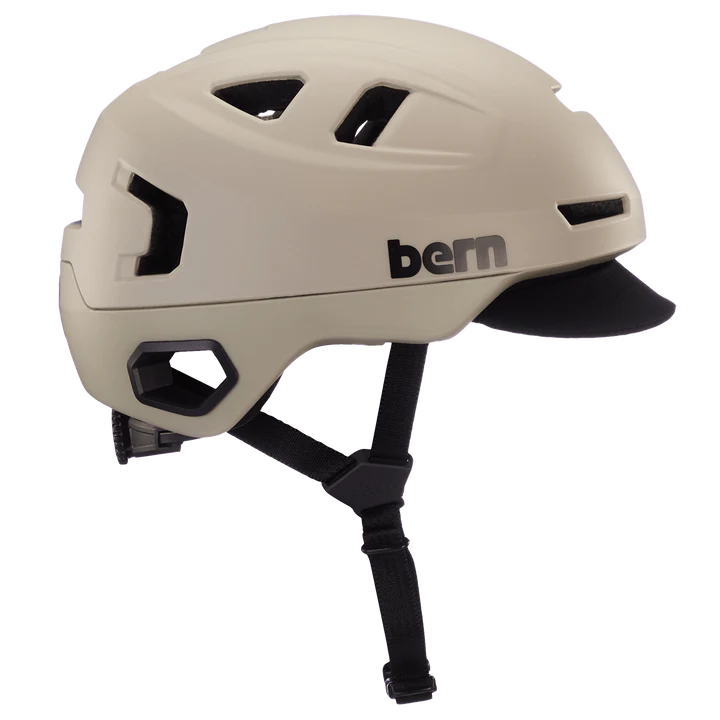 Bern Hudson MIPS bike helmet in Matte Sand, front view