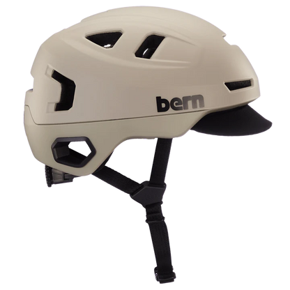 Bern Hudson MIPS bike helmet in Matte Sand, front view