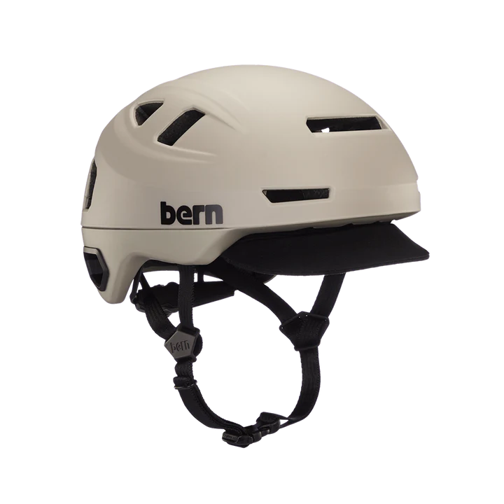 Bern Hudson MIPS bike helmet in Matte Sand, side view
