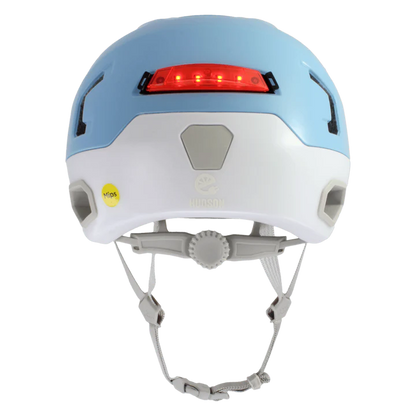 Bern Hudson MIPS bike helmet in Satin Pool White, rear view