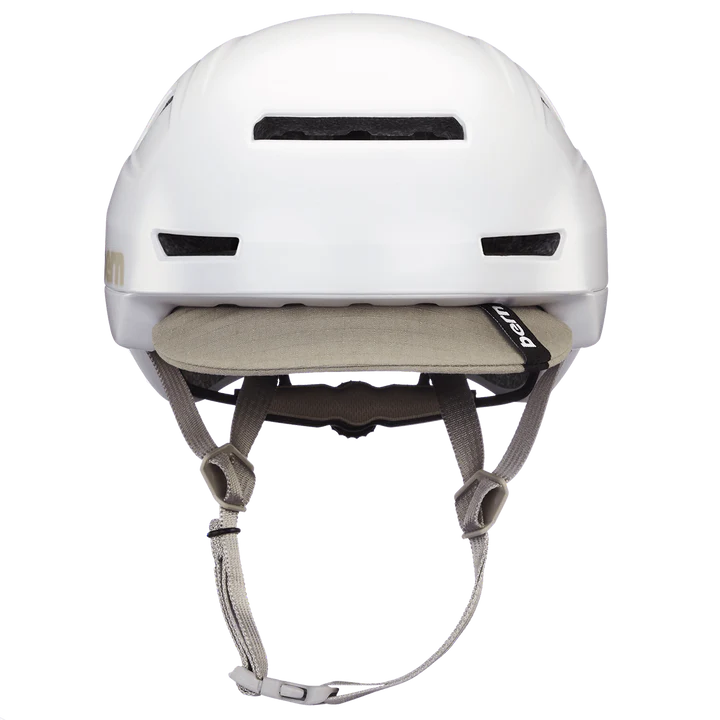 Bern Hudson MIPS bike helmet in Satin White, front view