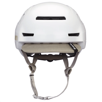 Bern Hudson MIPS bike helmet in Satin White, front view