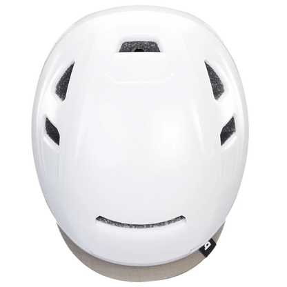 Bern Hudson MIPS bike helmet in Satin White, top view