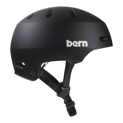 Bern Macon 2.0 Jr. DVRT Bike Helmet in Matte Black, rear view