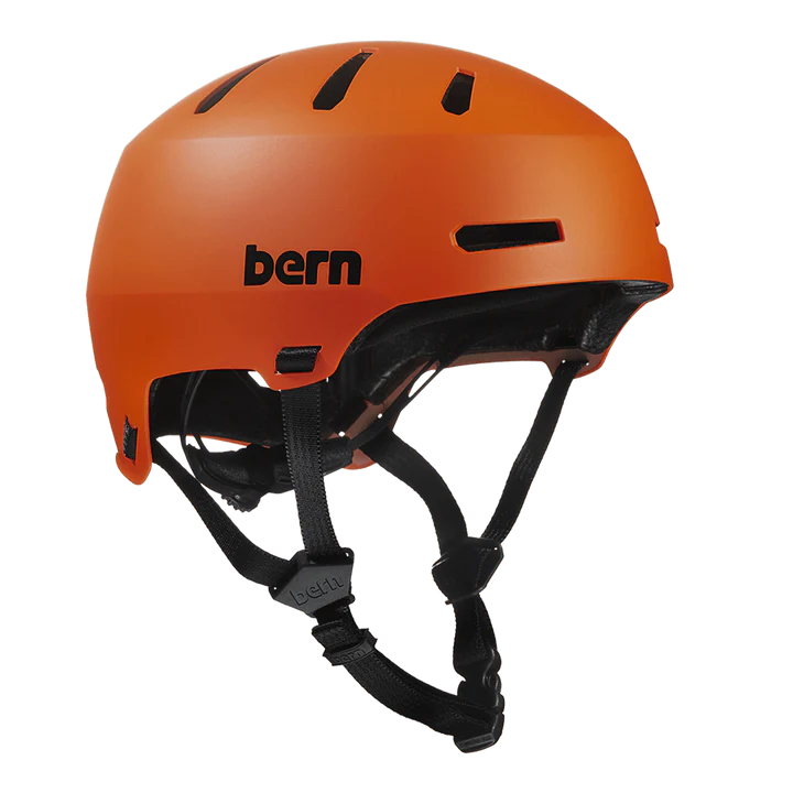 Bern Macon 2.0 Jr. DVRT Bike Helmet in Matte Flame, view 1