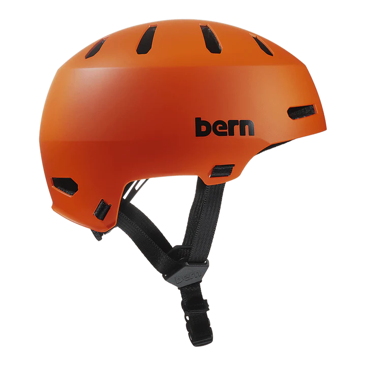 Bern Macon 2.0 Jr. DVRT Bike Helmet in Matte Flame, view 2