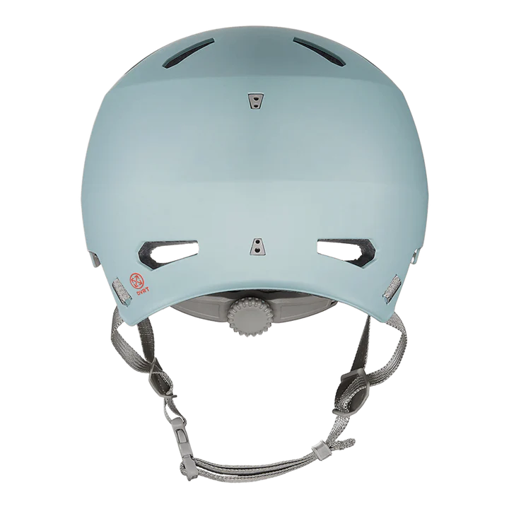 Bern Macon 2.0 Jr. DVRT Bike Helmet in Matte Glacier, rear view