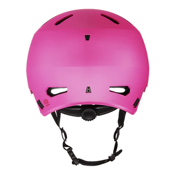 Bern Macon 2.0 Jr. DVRT Bike Helmet in Matte Pink, rear view