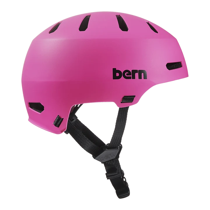 Bern Macon 2.0 Jr. DVRT Bike Helmet in Matte Pink, view 2