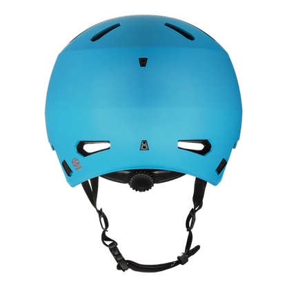 Bern Macon 2.0 Jr. DVRT Bike Helmet in Matte Sky, rear view