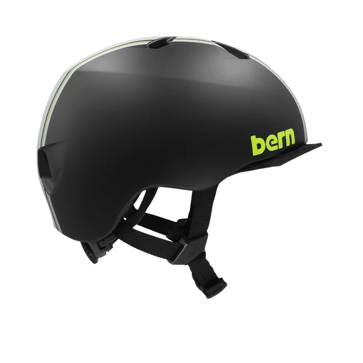 Bern Nino DVRT Youth Bike Helmet in Black Racing Stripe, view 3