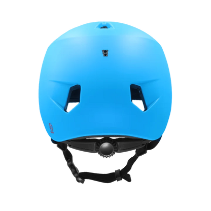 Bern Nino DVRT Youth Bike Helmet in Matte Blue, rear view
