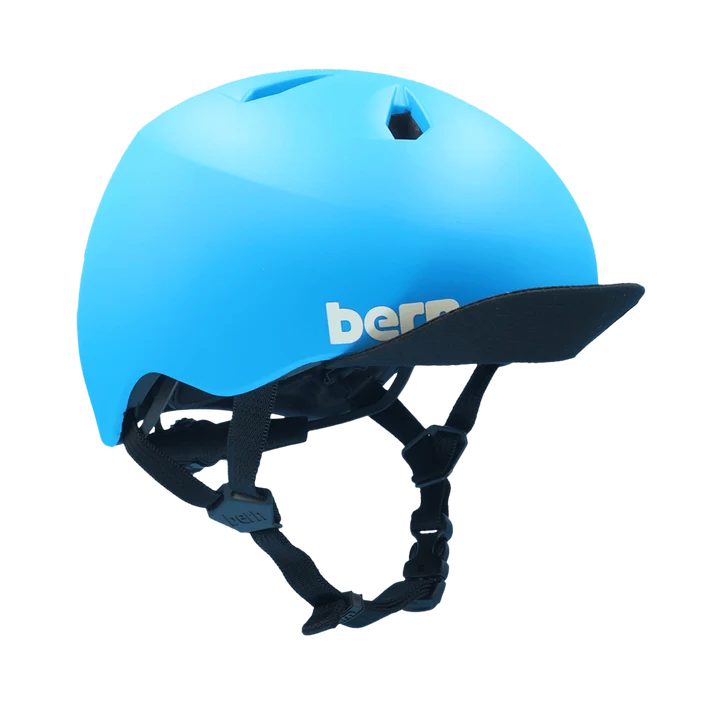 Bern Nino DVRT Youth Bike Helmet in Matte Blue, view 1