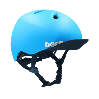 Bern Nino DVRT Youth Bike Helmet in Matte Blue, view 1