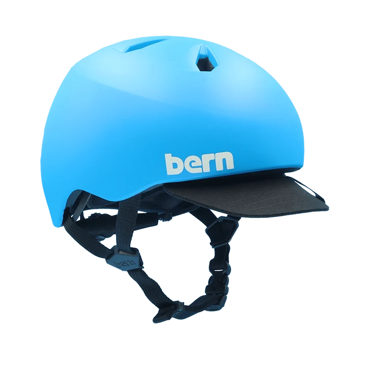 Bern Nino DVRT Youth Bike Helmet in Matte Blue, view 2