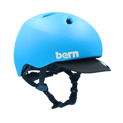Bern Nino DVRT Youth Bike Helmet in Matte Blue, view 2