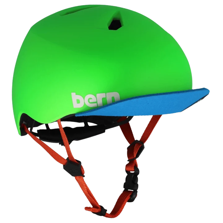 Bern Nino DVRT Youth Bike Helmet in Matte Lime, view 1