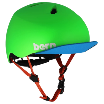 Bern Nino DVRT Youth Bike Helmet in Matte Lime, view 1