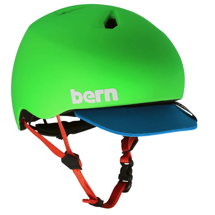 Bern Nino DVRT Youth Bike Helmet in Matte Lime, view 2