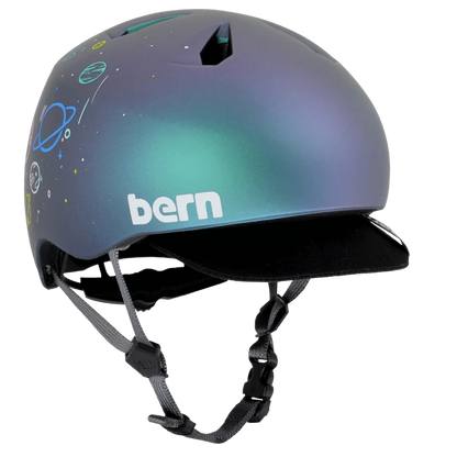 Bern Nino DVRT Youth Bike Helmet in Metallic Space Splat, view 2