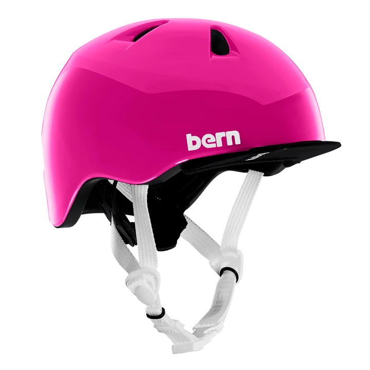 Bern Tigre Youth Bike Helmet in Gloss Pink, view 1