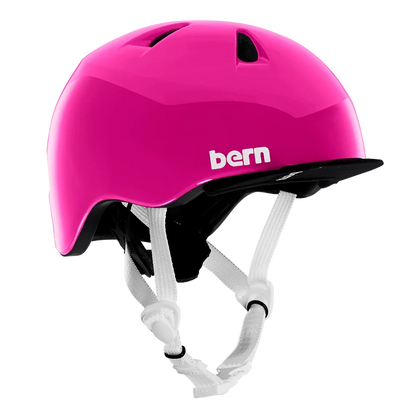 Bern Tigre Youth Bike Helmet in Gloss Pink, view 1