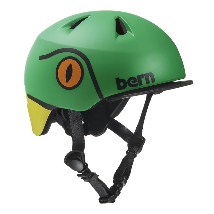 Bern Tigre Youth Bike Helmet in Matte Frog, view 1