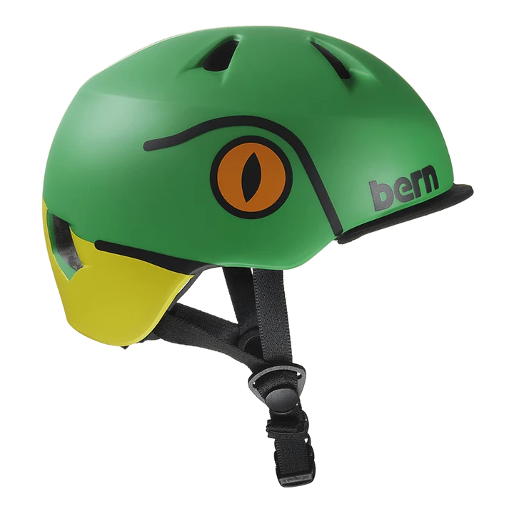 Bern Tigre Youth Bike Helmet in Matte Frog, view 3