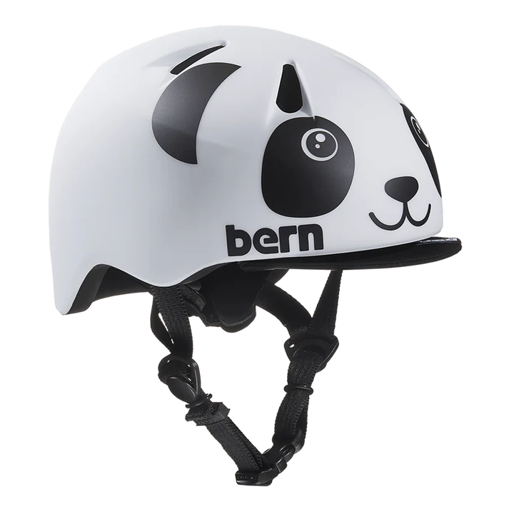 Bern Tigre Youth Bike Helmet in Matte Panda, view 1