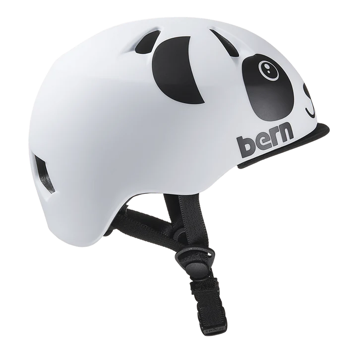 Bern Tigre Youth Bike Helmet in Matte Panda, view 3